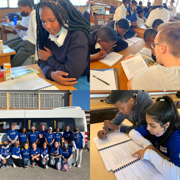 Students in classroom setting teaching learners